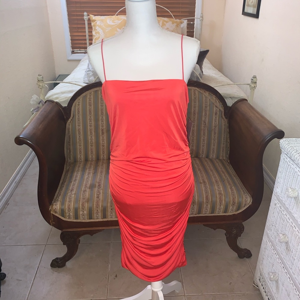Love X Design Coral Cocktail Dress- Size XL